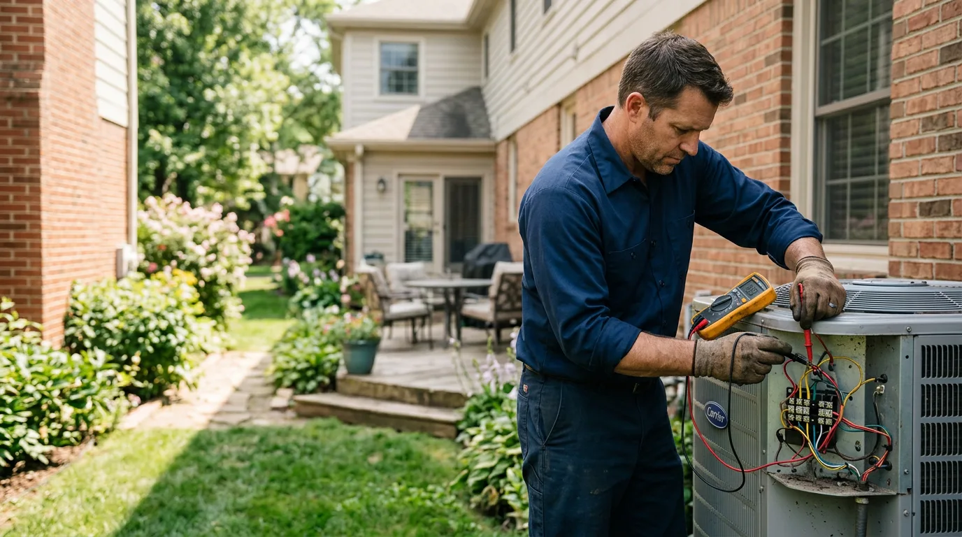 HVAC technician working near Santa Elena, TX